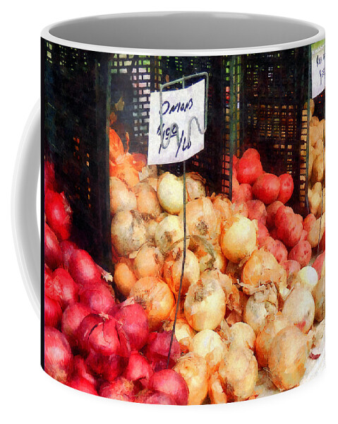 Onion Coffee Mug featuring the photograph Onions and Potatoes by Susan Savad
