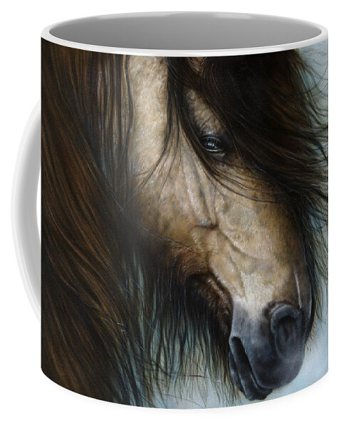 Horse Coffee Mug featuring the painting Only the Strong Survive I by Wayne Pruse