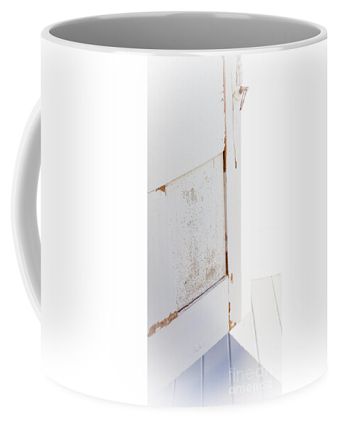 Conceptual Coffee Mug featuring the photograph Open White Door With Latch by Jo Ann Tomaselli
