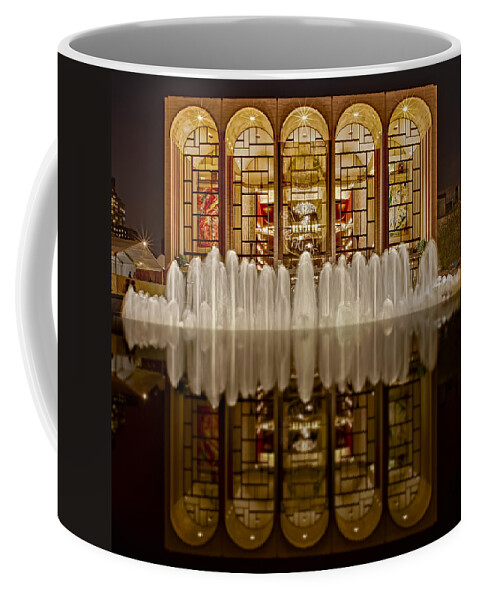 Metropolitan Opera House Coffee Mug featuring the photograph Opera House Reflections by Susan Candelario
