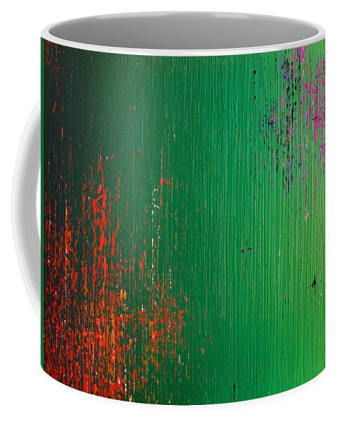 Derek Kaplan Art Coffee Mug featuring the painting Opt.53.14 Light My Fire by Derek Kaplan
