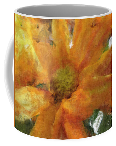 Nature Coffee Mug featuring the photograph Orange Chrysanthemem photoart by Debbie Portwood
