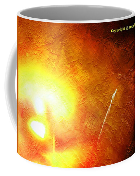 Art Coffee Mug featuring the photograph Orange fireworks by Karl Rose