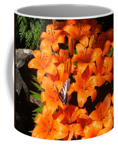 Lily Coffee Mug featuring the photograph Orange Lilies by Sharon Duguay
