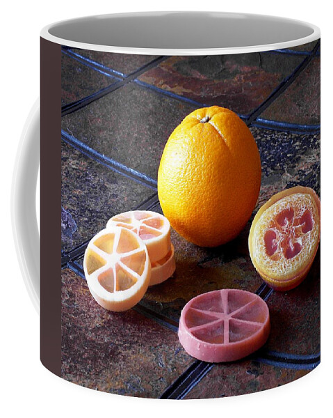 Orange Coffee Mug featuring the photograph Orange Slices Soap by Anastasiya Malakhova