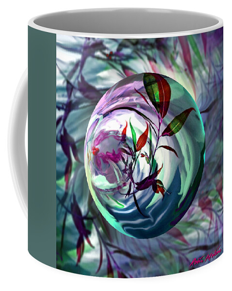 Cranberries Coffee Mug featuring the digital art Orbiting Cranberry Dreams by Robin Moline