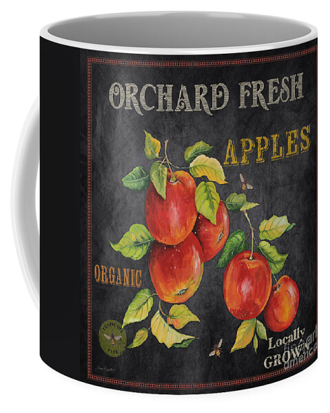 Orchard Fresh Coffee Mug featuring the painting Orchard Fresh Apples-JP2638 by Jean Plout