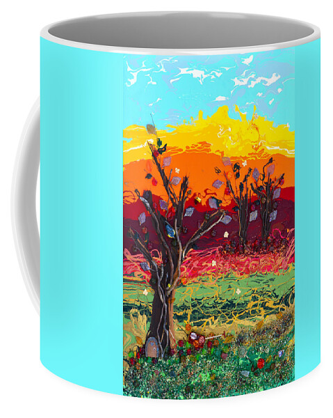 Modern Coffee Mug featuring the painting Orchard Harvest by Donna Blackhall