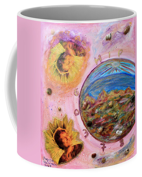 Augusta Stylianou Coffee Mug featuring the painting Order Your Birth Star by Augusta Stylianou