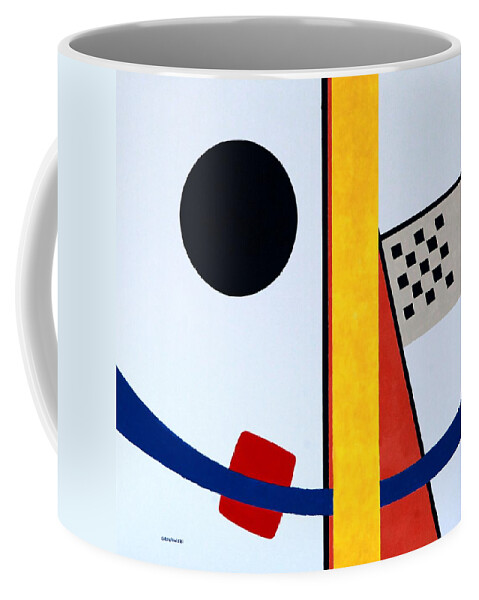 Geometric Coffee Mug featuring the painting Orion's Belt by Thomas Gronowski
