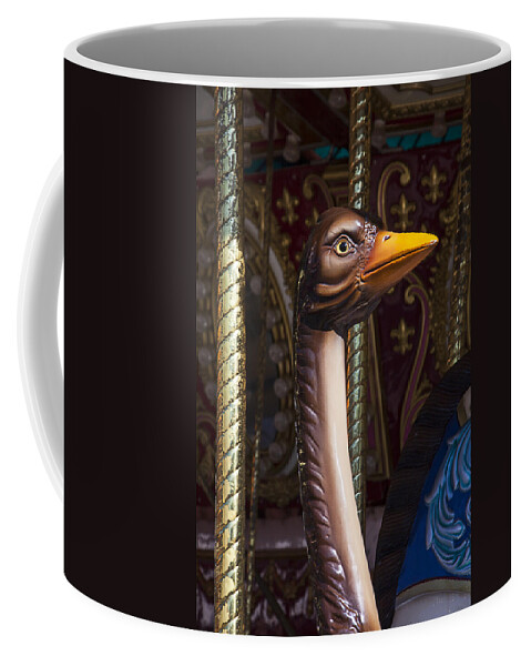Ostrich Carrousel Coffee Mug featuring the photograph Ostrich Carrousel Ride by Garry Gay
