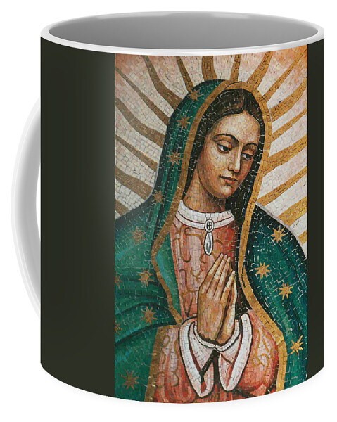 Guadalope Coffee Mug featuring the painting Our Lady of Guadalope by Pam Neilands