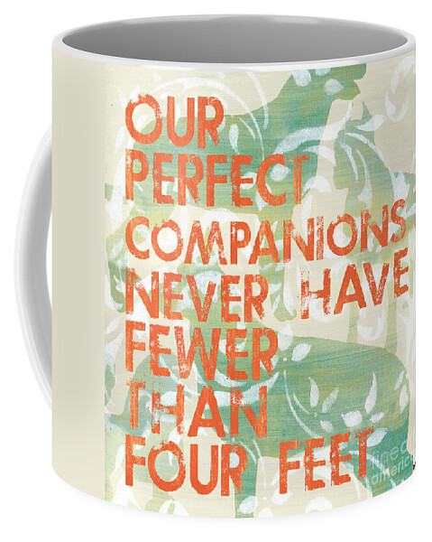 Inspirational Coffee Mug featuring the painting Our Perfect Companion by Debbie DeWitt