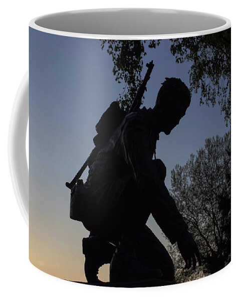 American Soldier Coffee Mug featuring the photograph Our Soldiers Give so Much by Ron Roberts