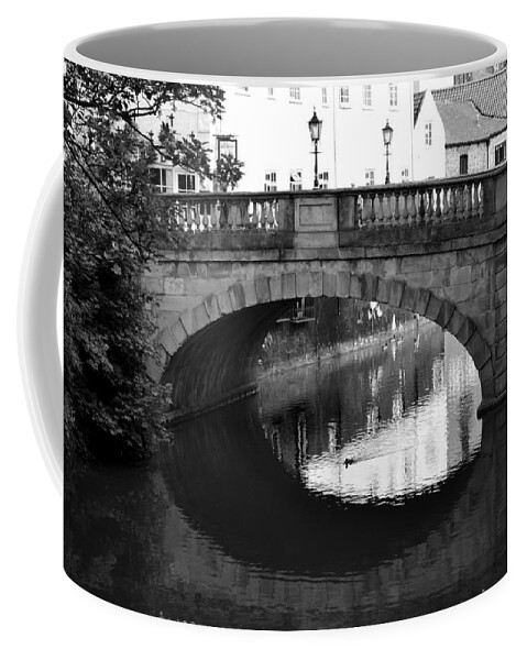 York Coffee Mug featuring the photograph Oval Bridge over the River Foss York by Scott Lyons