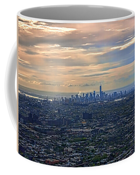 Nyc Skyline Coffee Mug featuring the photograph Over East New York by S Paul Sahm