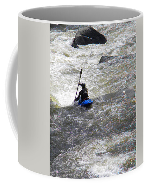 Kayak Coffee Mug featuring the photograph Over The Drop by Frank Wilson