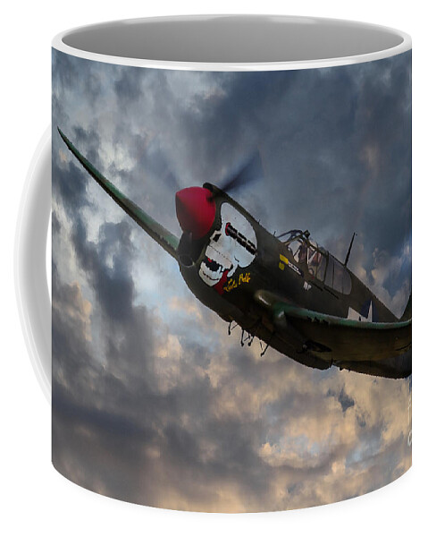 P40 Coffee Mug featuring the digital art P40 Warhawk Tribute by Airpower Art