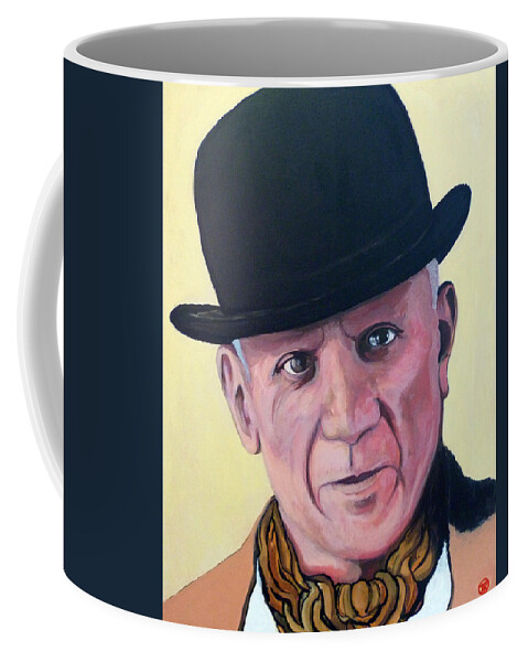 Pablo Picasso Coffee Mug featuring the painting Pablo Picasso by Tom Roderick