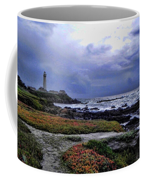 Lighthouse Coffee Mug featuring the photograph Pacific Lighthouse by Kathy Churchman