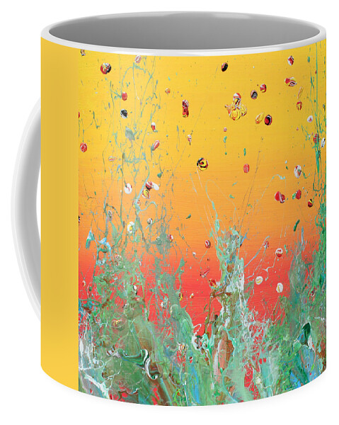 Acrylic Coffee Mug featuring the painting Paint Number Ninteen diptych by Ric Bascobert