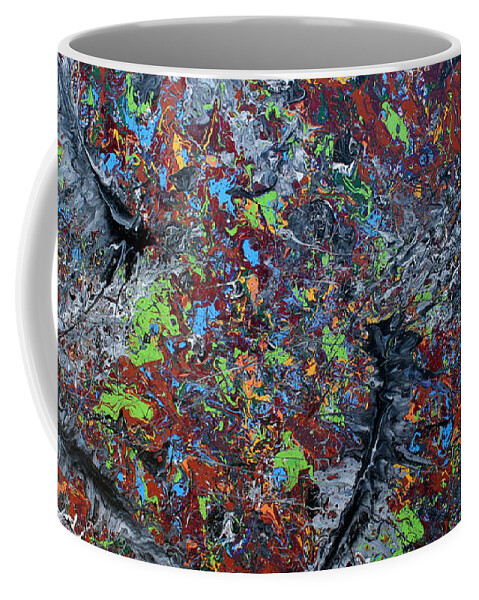 Liquid Pour Painting Coffee Mug featuring the painting Paint Number Twenty by Ric Bascobert