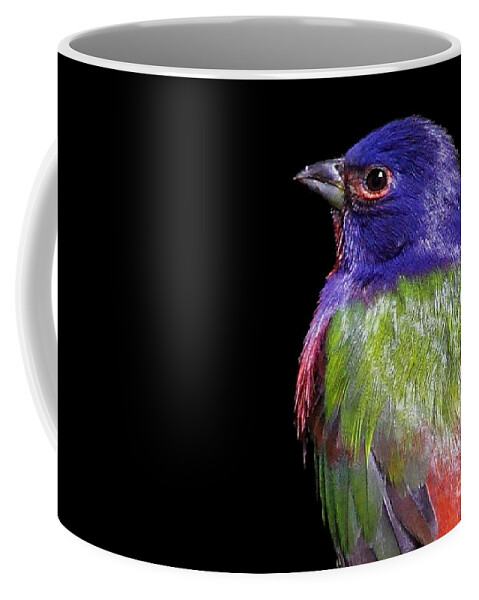 Painted Bunting Coffee Mug featuring the photograph Painted Bunting by Meg Rousher