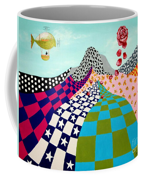 Paisley Coffee Mug featuring the painting Paisley Mountain by Tim Townsend