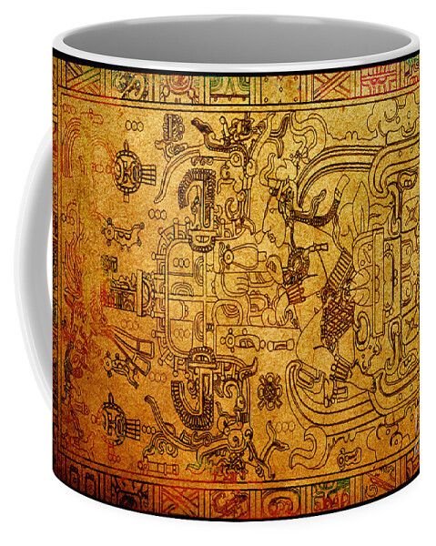 Maya Coffee Mug featuring the photograph Pakal Sarcophagus Lid 4 by Gary Keesler