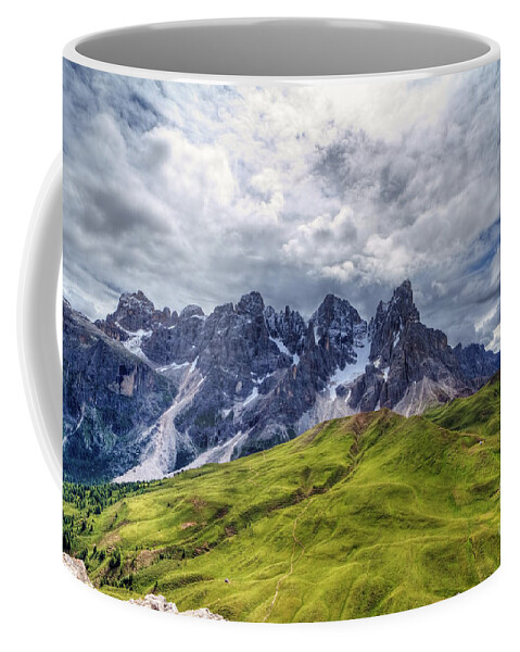 Alpine Coffee Mug featuring the photograph Pale San Martino - HDR by Antonio Scarpi