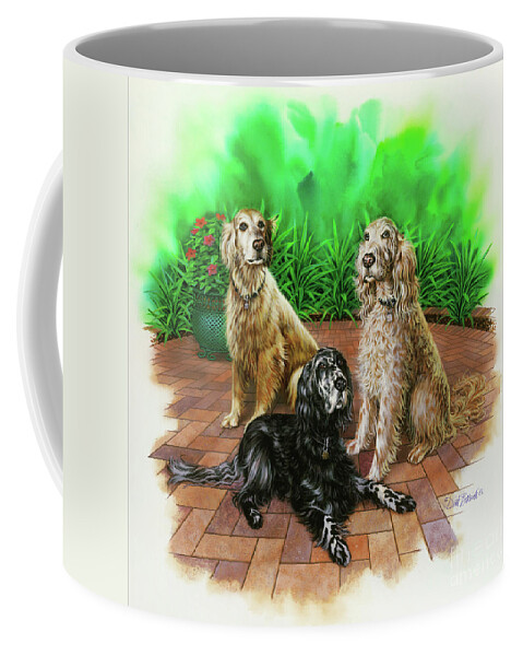 Portrait Coffee Mug featuring the painting Pals by Dick Bobnick