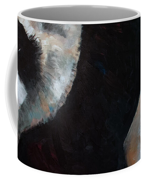 Panda Coffee Mug featuring the painting Panda by Sean Parnell