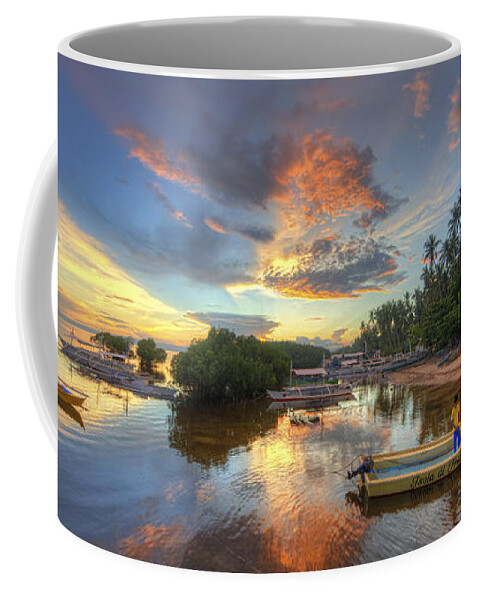 Yhun Suarez Coffee Mug featuring the photograph Panglao Port Sunset 7.0 by Yhun Suarez
