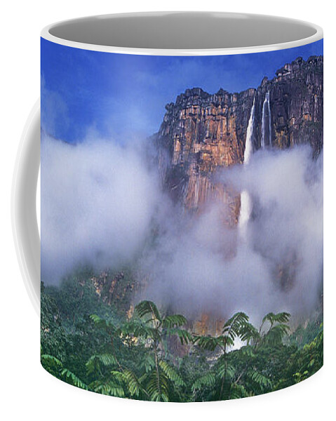 South America Coffee Mug featuring the photograph Panorama Angel Falls Canaima National Park Veneziuela by Dave Welling