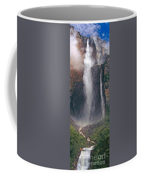 Venezuela Coffee Mug featuring the photograph Panorama Angel Falls in Canaima National Park Venezuela by Dave Welling