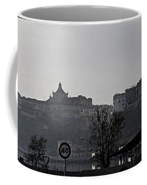 Abstract Coffee Mug featuring the photograph View of Mahon capital of Minorca island - Panorama to peace in Mahon Skyline by Pedro Cardona Llambias