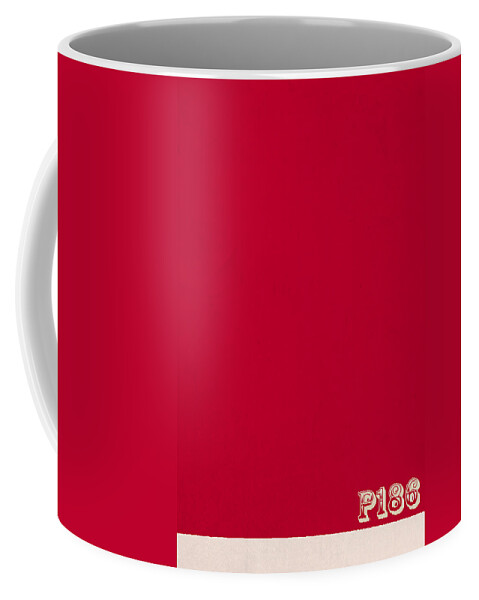 Pantone 186 Fire Engine Red Color On Worn Canvas Coffee Mug For Sale By