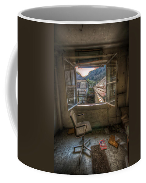 Germany Coffee Mug featuring the digital art Paper mill reflection by Nathan Wright