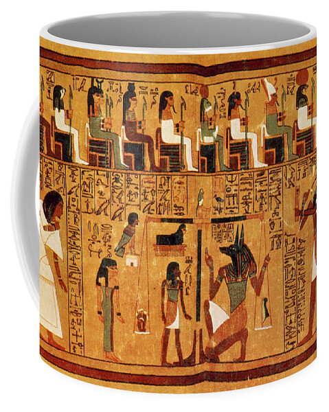 Religion Coffee Mug featuring the photograph Papyrus Of Ani, Weighing Of The Heart by Science Source