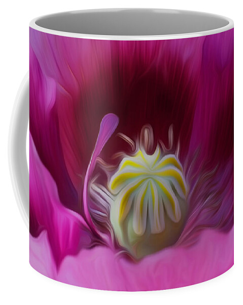 Hot Pink Coffee Mug featuring the digital art Paradiso by Vincent Franco