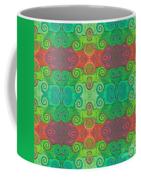 Paradiso Coffee Mug featuring the mixed media Paradiso 17 by Leigh Eldred