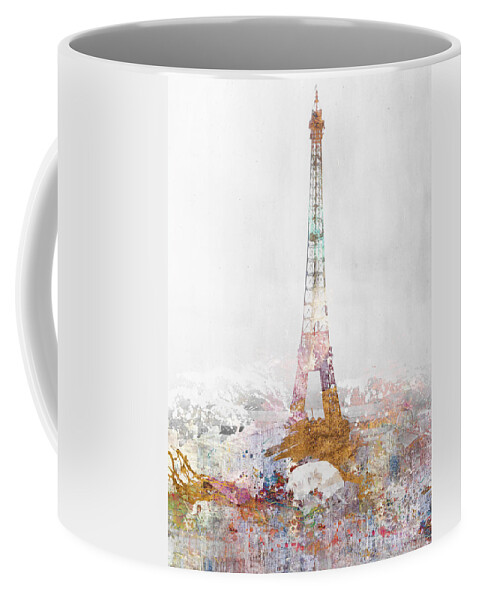 Paris Coffee Mug featuring the digital art Paris Color Splash by MGL Meiklejohn Graphics Licensing