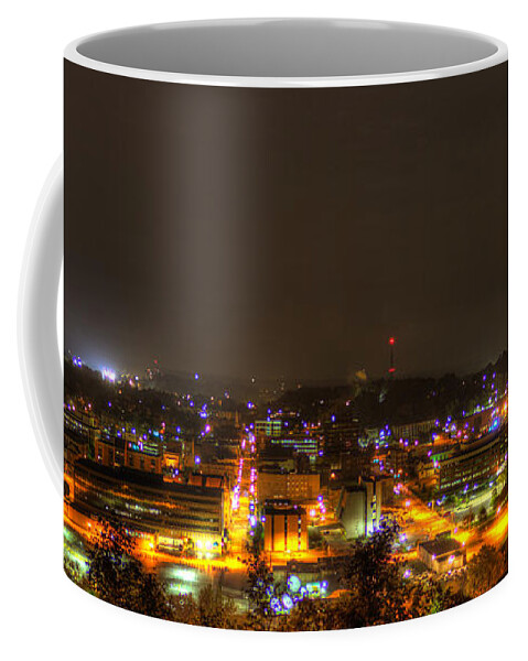 Parkersburg Coffee Mug featuring the photograph Parkersburg HDR at night by Jonny D