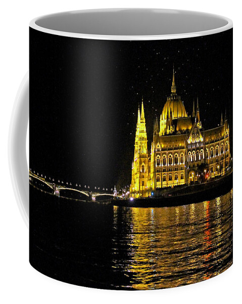 Parliament At Night Coffee Mug featuring the photograph Parliament at Night by Tony Murtagh