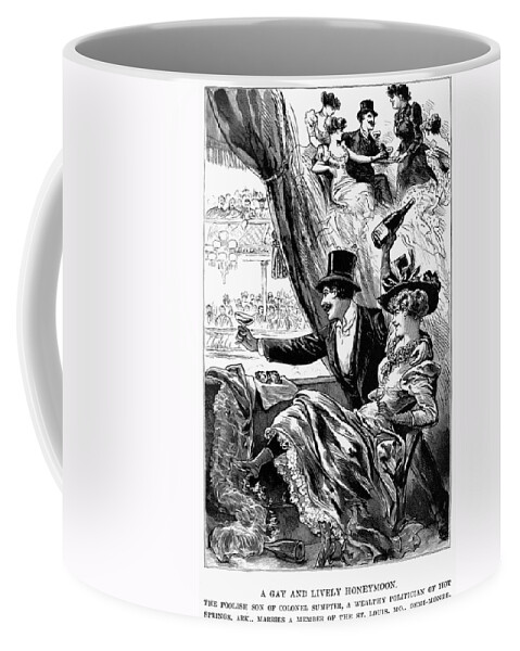 1892 Coffee Mug featuring the photograph Party, 1892 by Granger