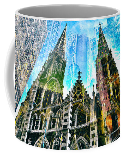 New York City Coffee Mug featuring the photograph Passion NYC Cathedrals and Synagogues by Sabine Jacobs