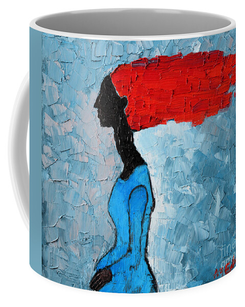 Woman Coffee Mug featuring the painting Passion Seeker by Ana Maria Edulescu