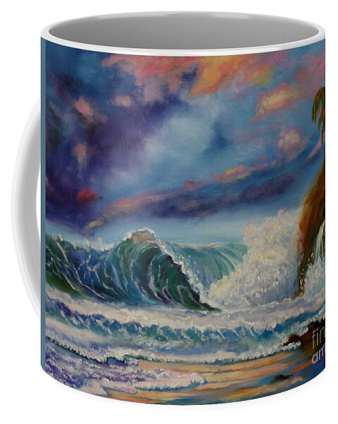 Hawaiian Sunset Coffee Mug featuring the painting Pastel Sunset by Jenny Lee