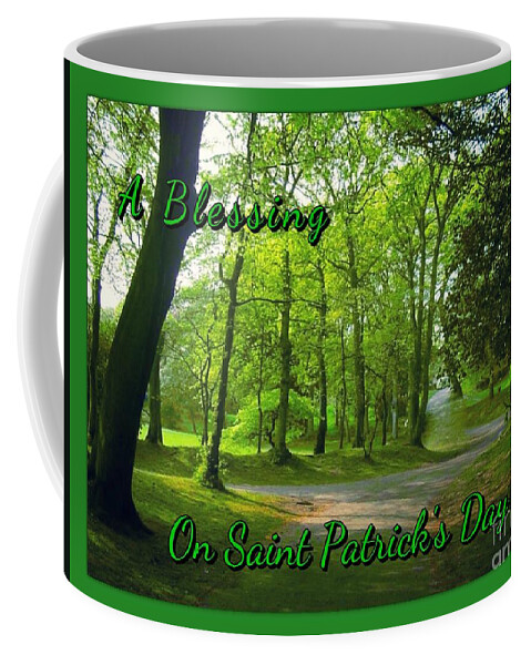 Trees Coffee Mug featuring the photograph Pathway Saint Patrick's Day Greeting by Joan-Violet Stretch