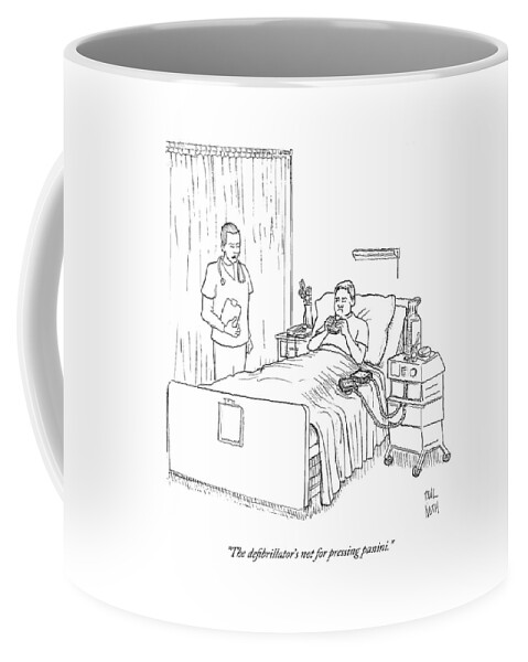 Patient Eating Sandwich In Hospital Bed Coffee Mug